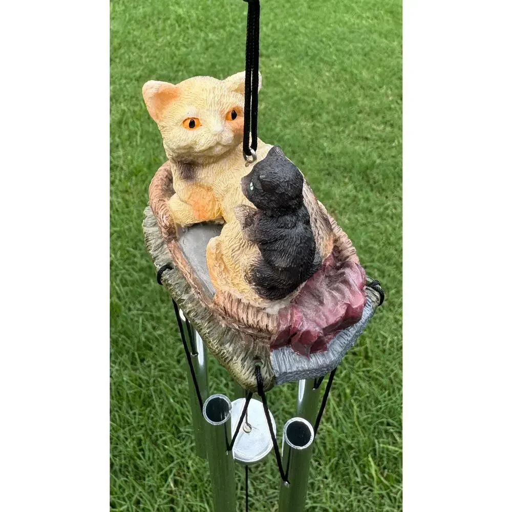 VINTAGE 1983 Schlegel Balloon-A-Tics Hot Air Balloon Wind Chime - Cats & Kittens